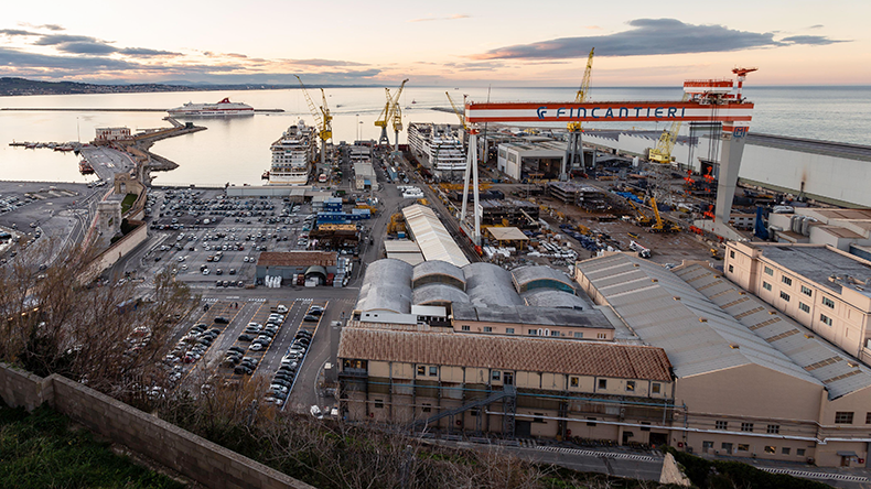 Fincantieri shipyards at Ancona - Marche, Italy in 2021