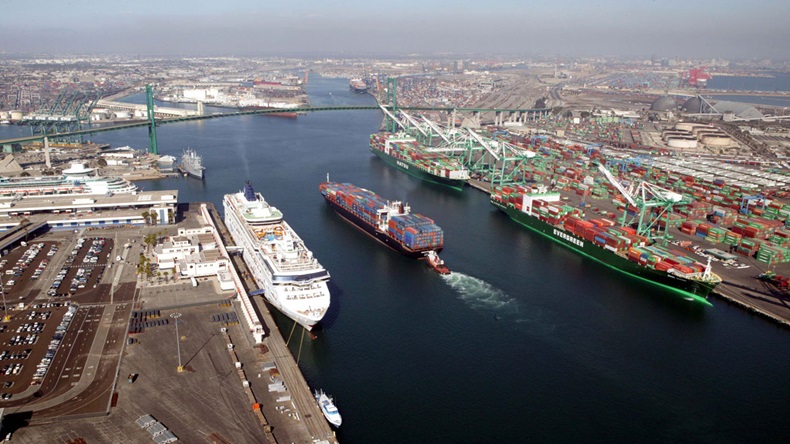Los Angeles port main channel