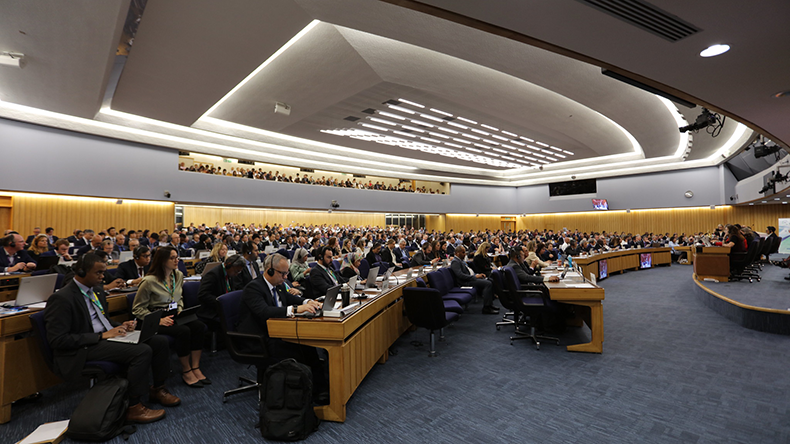 IMO opening day of MEPC80 photo of big room 020723 