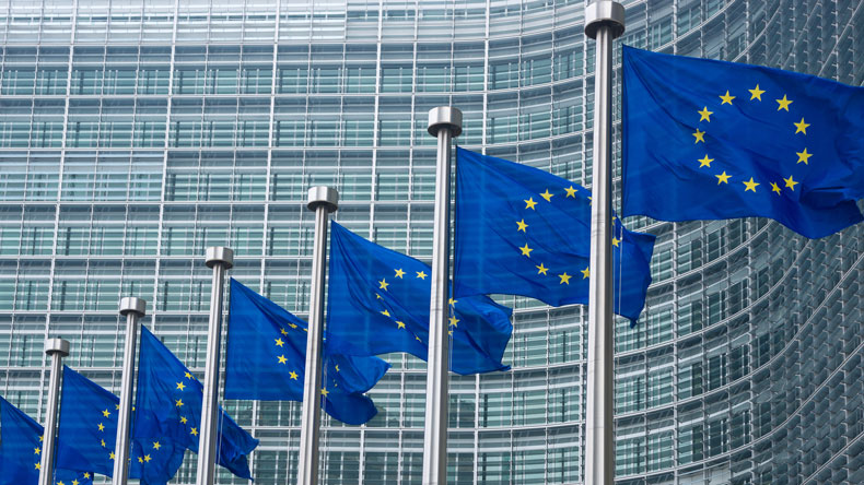 EU flags in Brussels