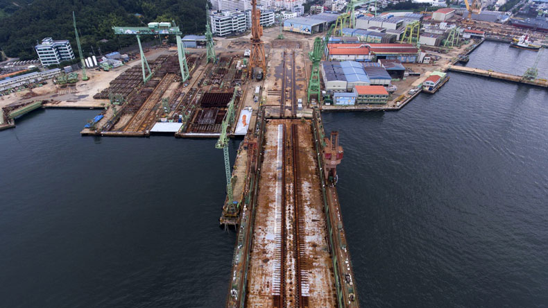 Disused Shina dock in Tongyeong