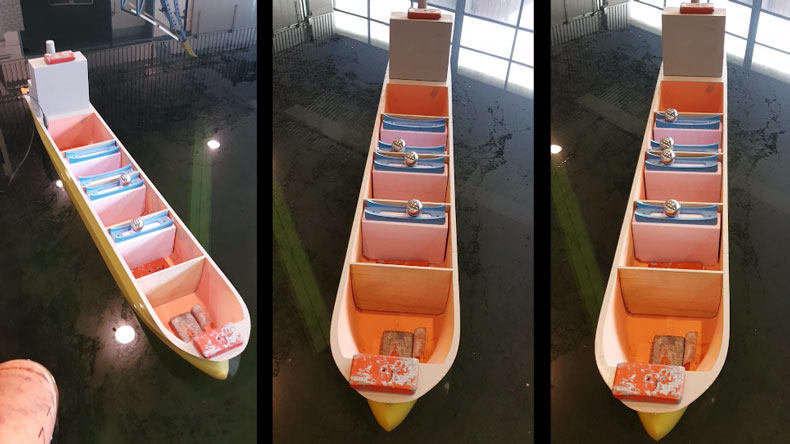 Bauxite test model ships