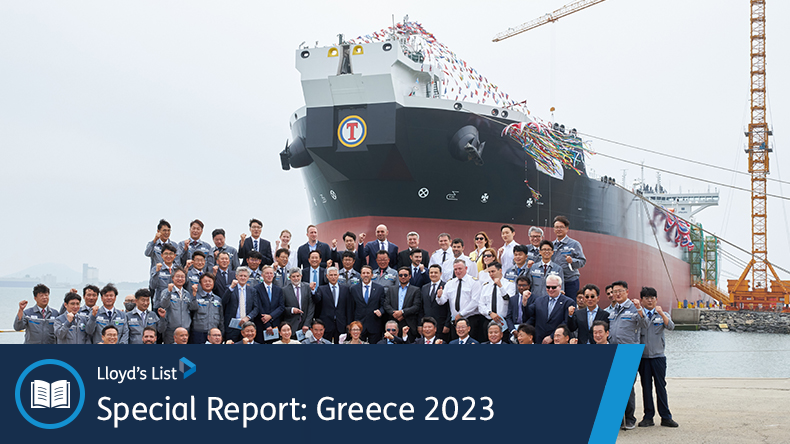 The naming ceremony of a TEN shuttle tanker in 2022