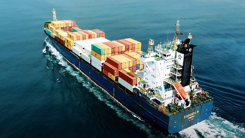 Euroseas containership on the ocean