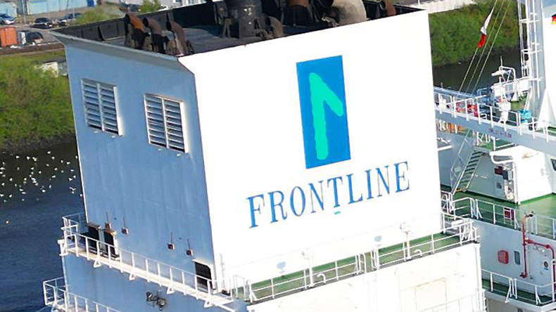Frontline logo on a tanker funnel