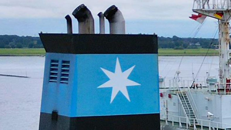 Maersk star logo on funnel