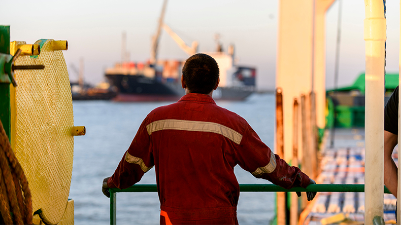 Seafarer on deck