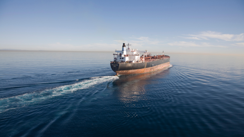 generic tanker sailing away