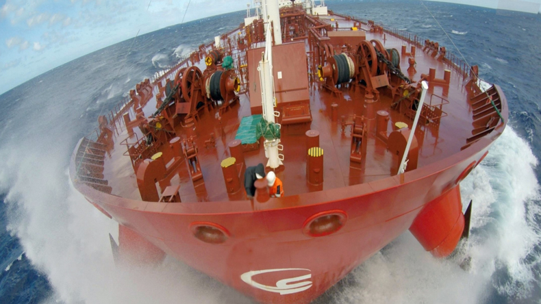 a Scorpio Tankers ship at sea