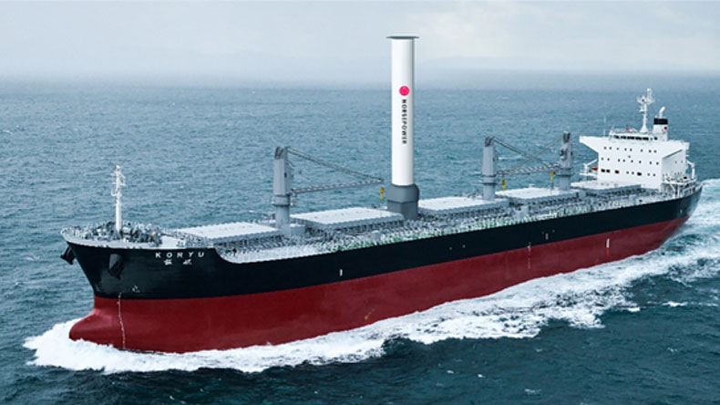 The supramax Koryu with rotor sail