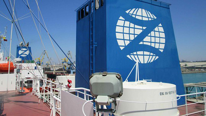 Zodiac Maritime logo on funnels