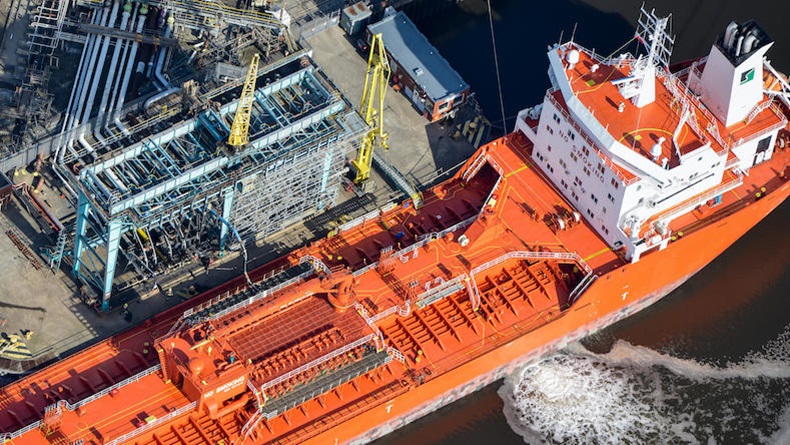 Tanker at berth