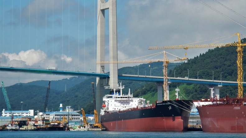 Overseas Sun Coast at port in US
