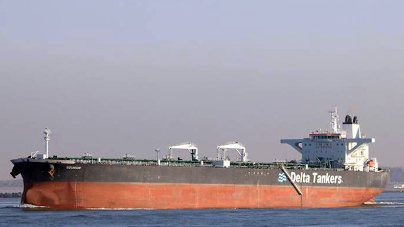 Delta Tankers crude oil tanker Sounion at sea
