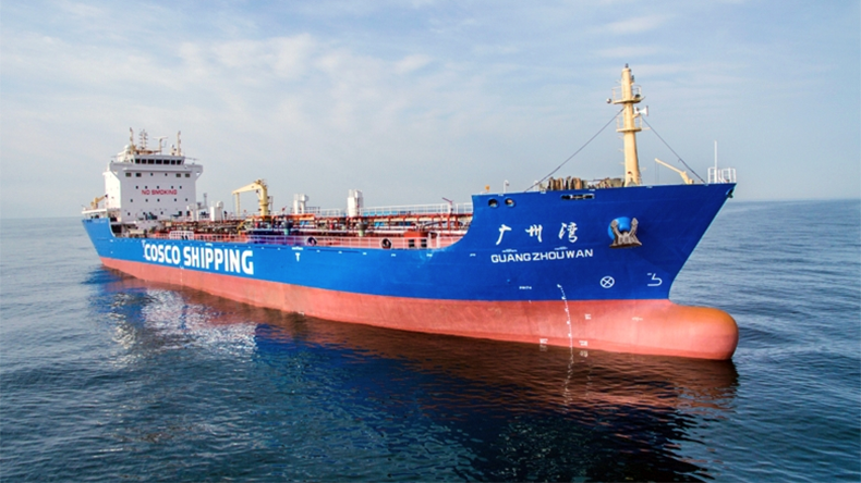 Guangzhou Wan is one of Cosco Shipping Specialised Carriers’ asphalt carriers at sea