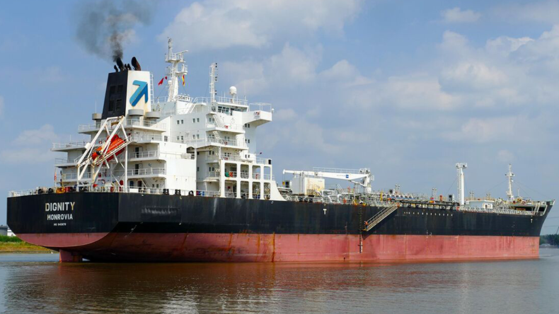 Product tanker Dignity at Kiel Canal