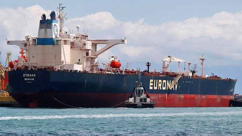 Crude oil tanker Stella at port