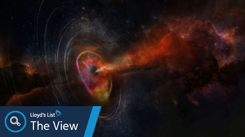 Impression: black hole in space