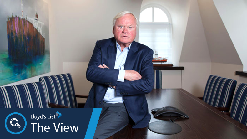 John Fredriksen in his boardroom