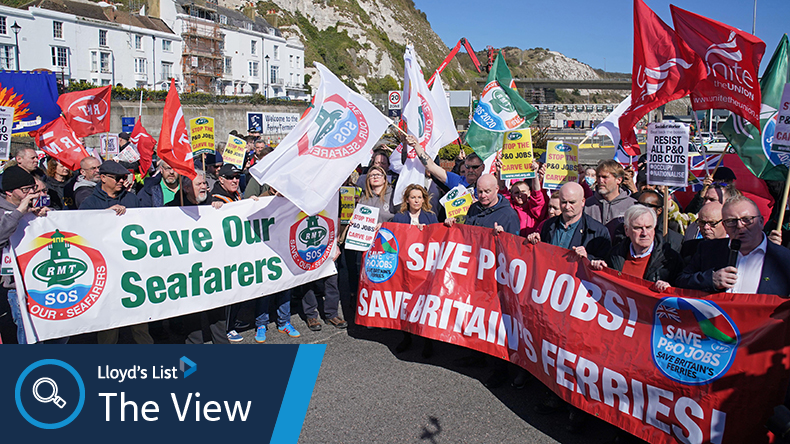 Protesters at P&O mass sackings