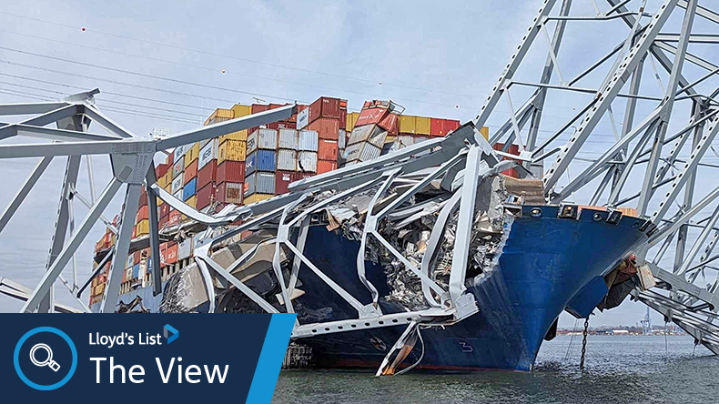 Baltimore bridge crushed by Dali containership