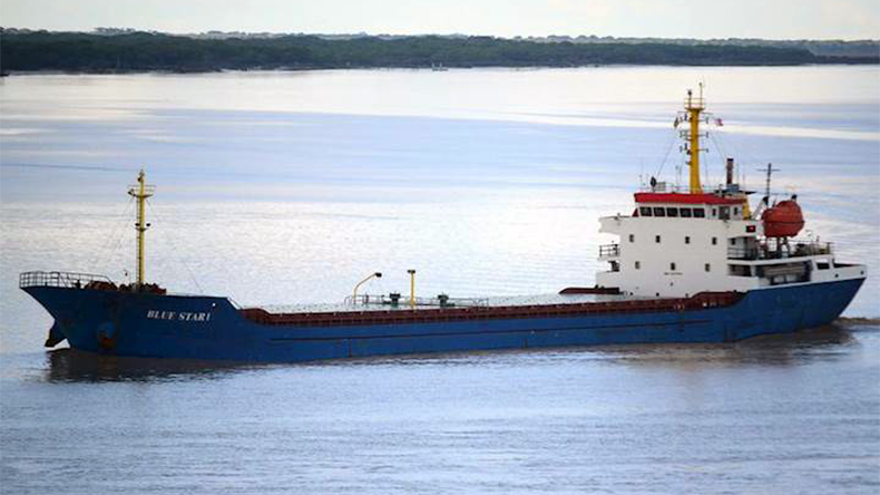 Blue Star 1 ship at sea