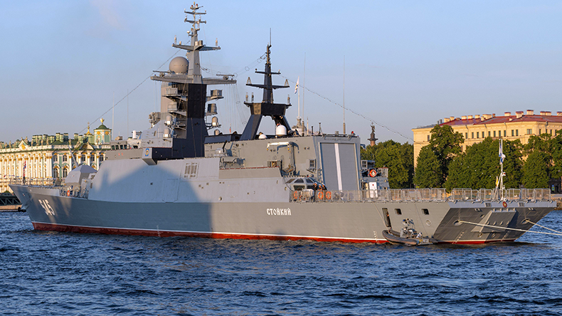 Russian corvette Stoikiy at St Petersburg