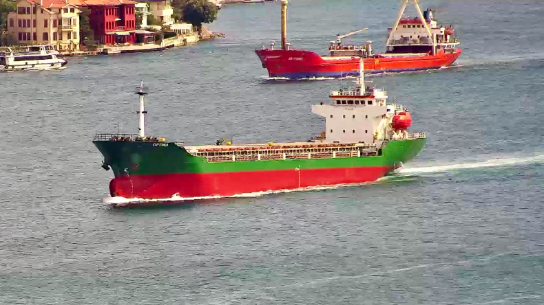 Vessel Optima transiting the Bosporus 